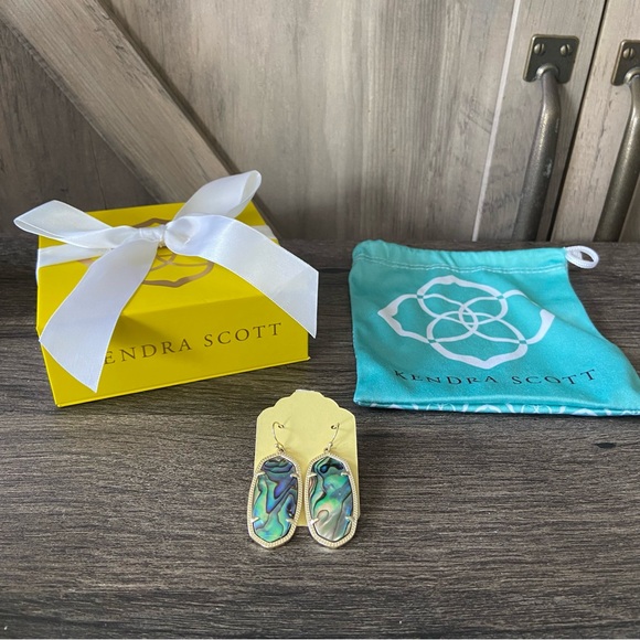 Kendra Scott Abalone Dangle Earrings - Picture 1 of 7